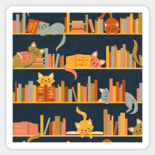 Cozy Cats and Books Sticker